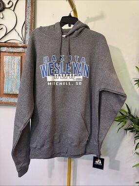 Dakota Wesleyan Mitchell SD Grey Pullover Hoodie NWT S